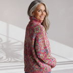 Donna | Floral Knit Turtleneck