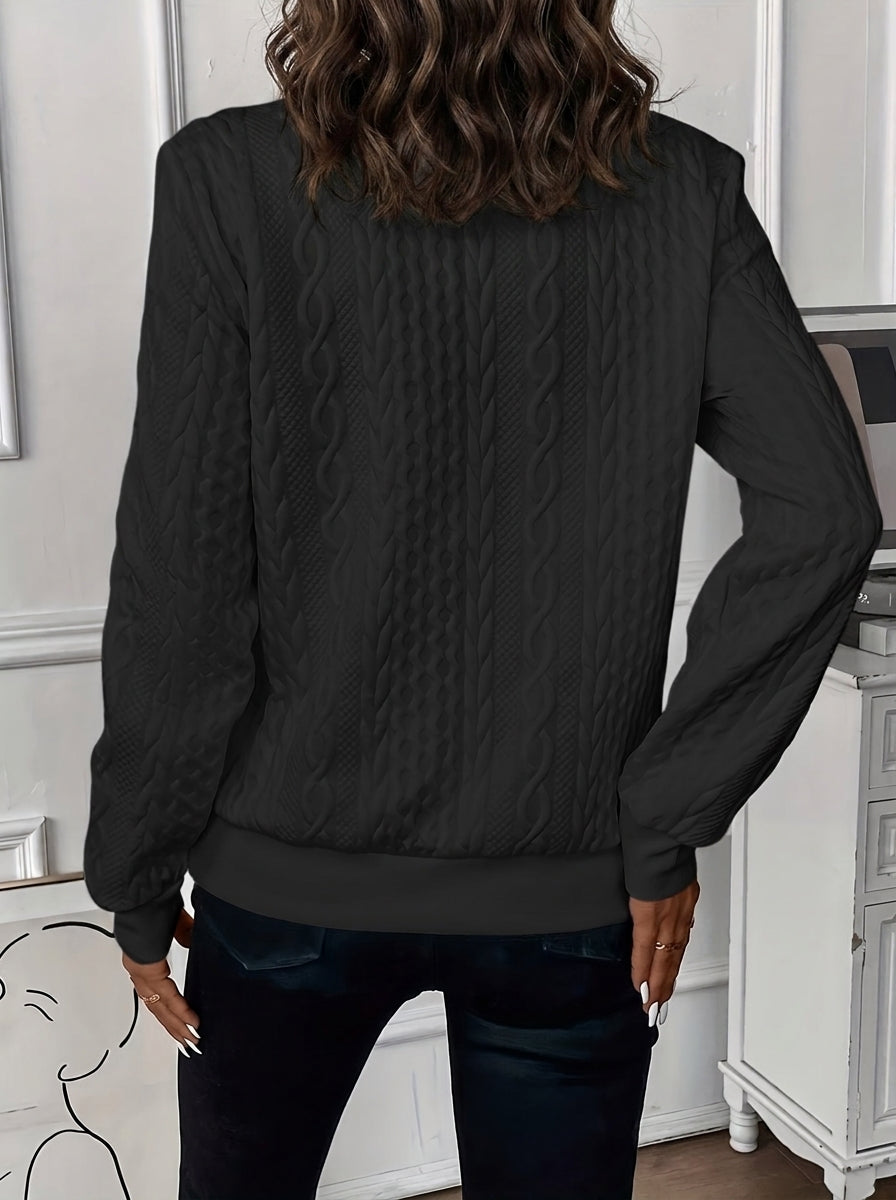 Charlotte | Cozy Zip-Up Cable Knit Sweater