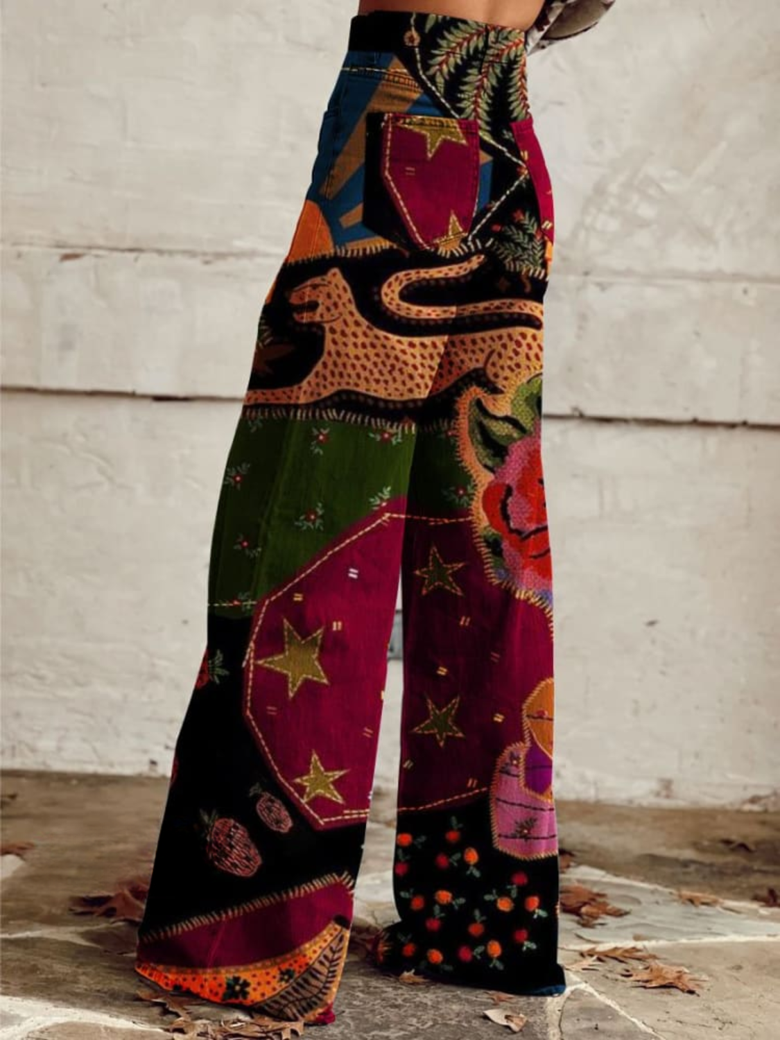 Olivia™ | Vintage Colourful Printed Wide Leg Pants