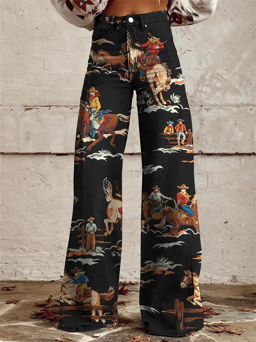Penelope™ | Vintage Printed Wide Leg Pants