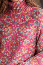Donna | Floral Knit Turtleneck