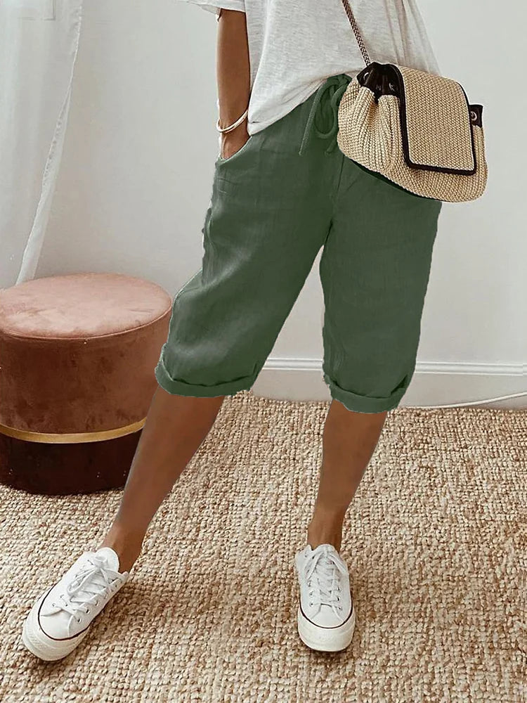 LUI™ | LIGHT COTTON-LINEN SHORTS