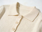 Madeline | Knitted Button-Collar Pullover