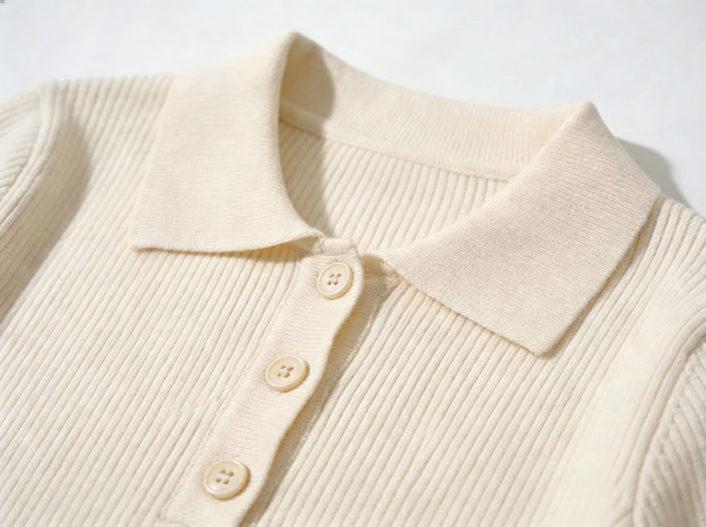 Madeline | Knitted Button-Collar Pullover