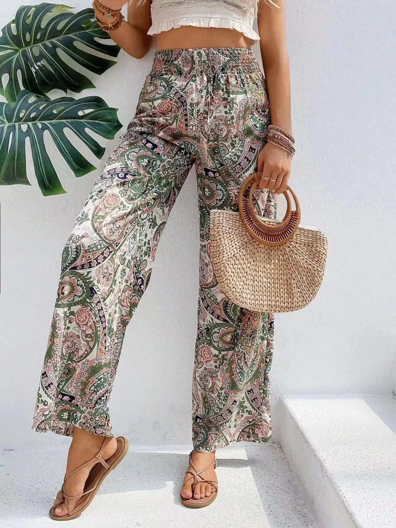Olivia™ | Vintage Printed Wide-leg Pants
