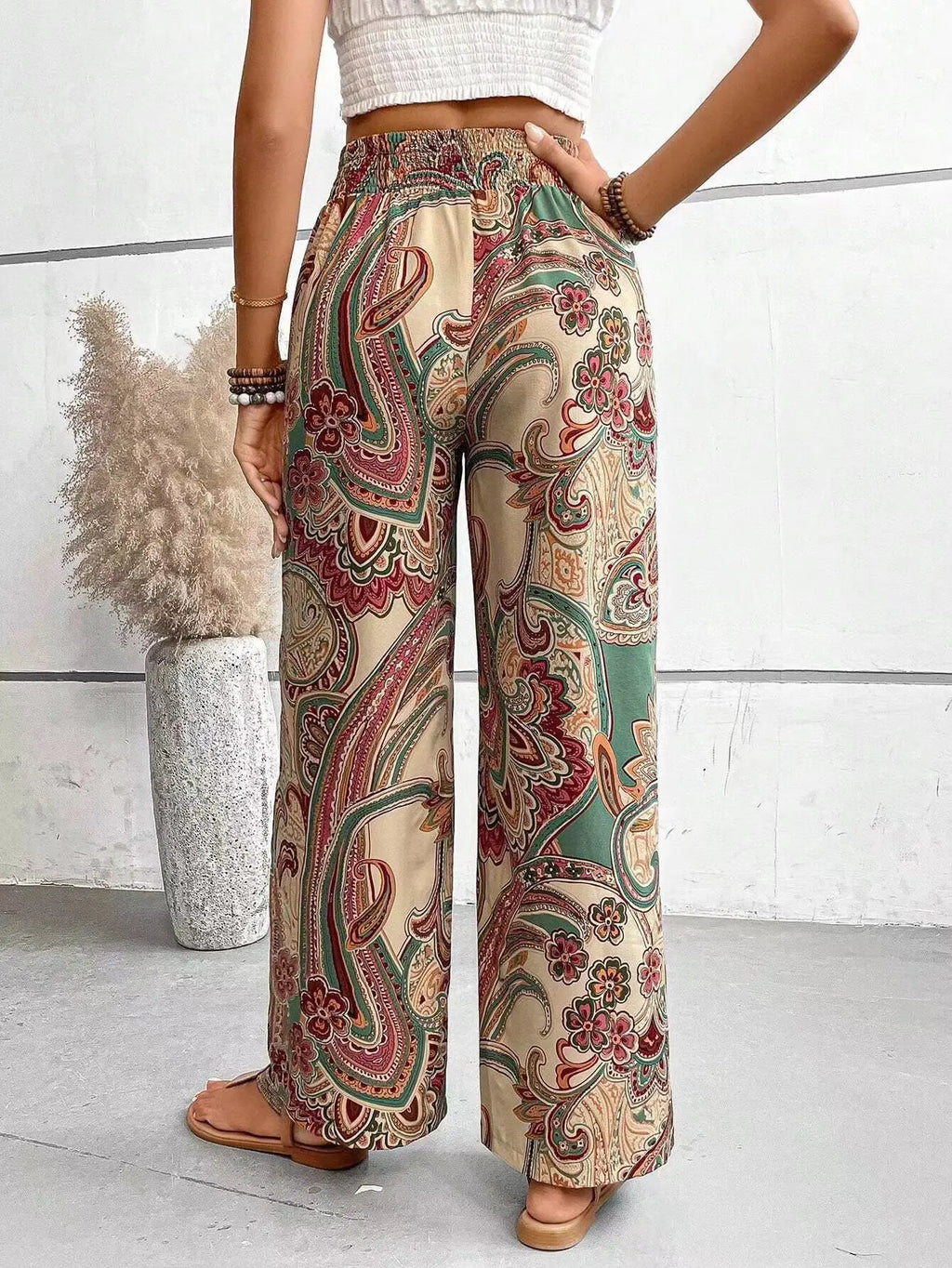 Olivia™ | Vintage Printed Wide-leg Pants