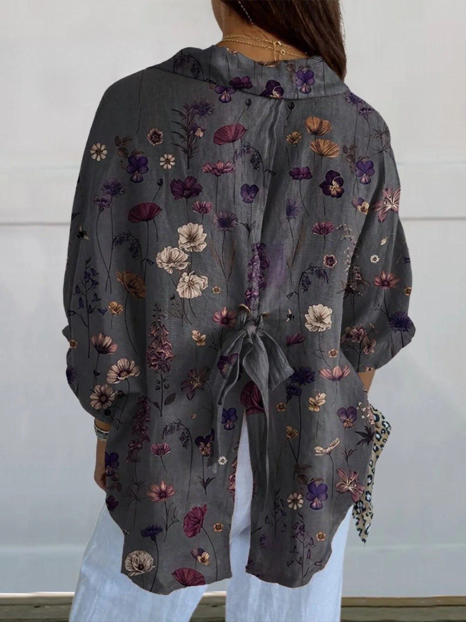 Nerys | Elegant Flower Print Pocket Skirt