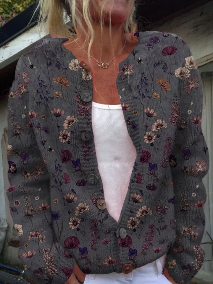 Nerys | Elegant Flower Print Pocket Skirt