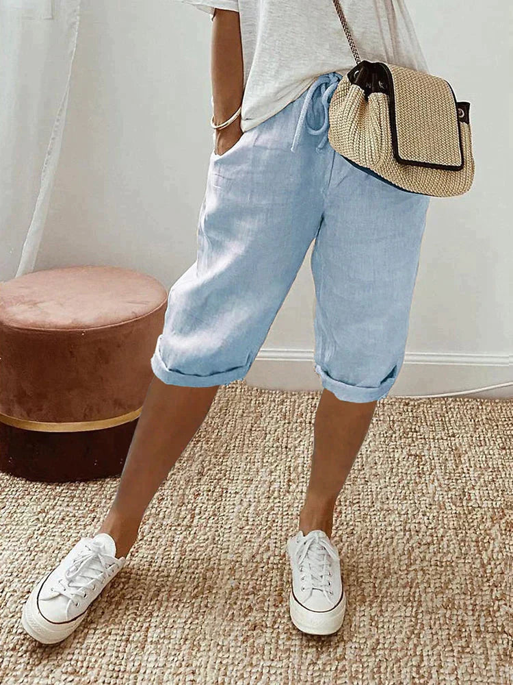 LUI™ | LIGHT COTTON-LINEN SHORTS