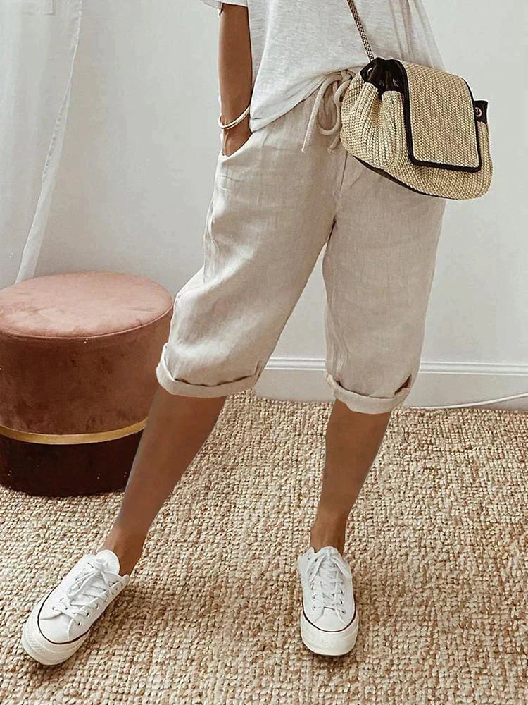 LUI™ | LIGHT COTTON-LINEN SHORTS