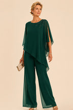 Embellished Chiffon Mother of the Bride Pant Suit