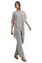 Valora Flowing Chiffon Formal Pant Set