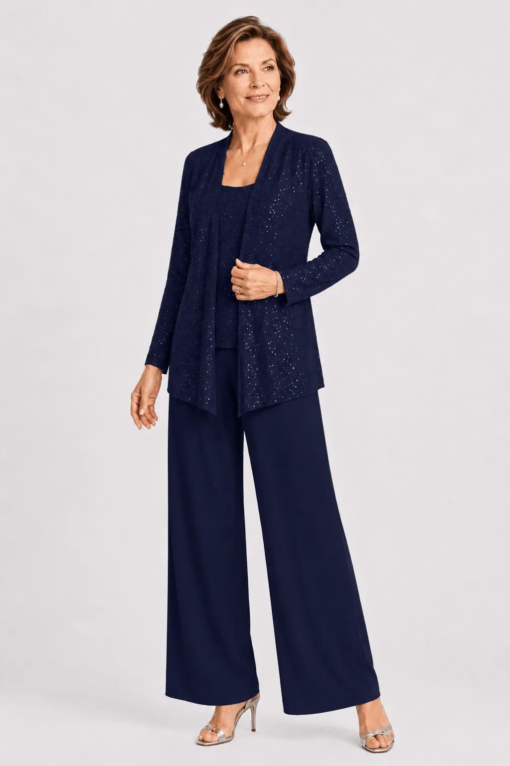 Formal Three-Piece Mother of the Bride Pant Set