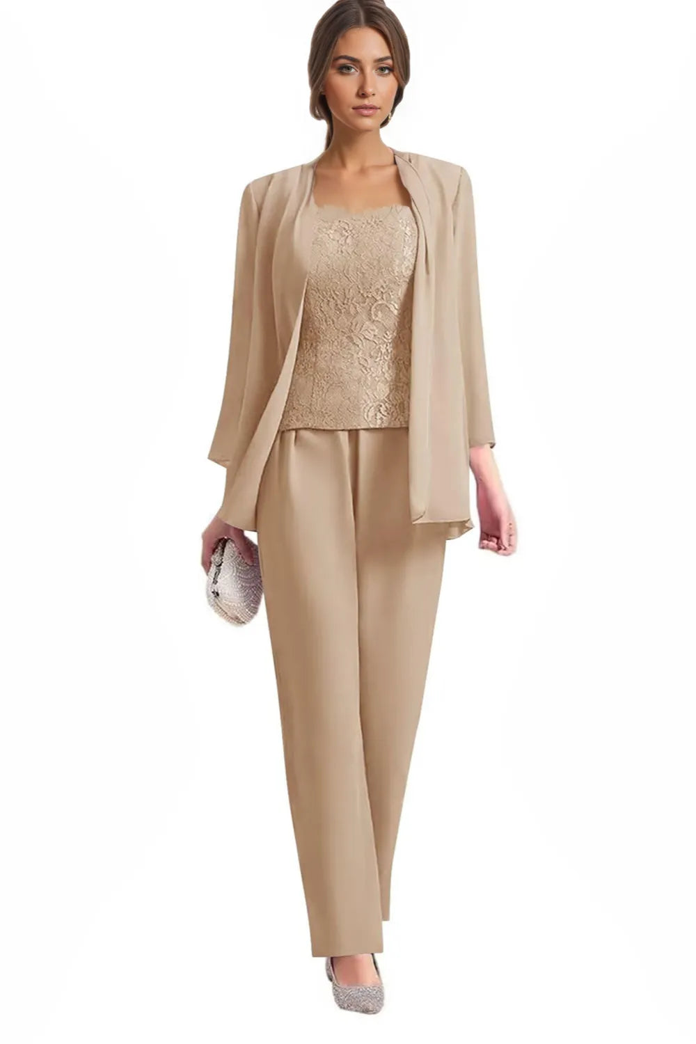 Elegant 3-Piece Formal Pant Suit