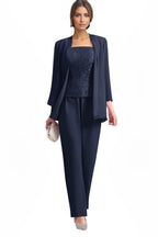 Elegant 3-Piece Formal Pant Suit